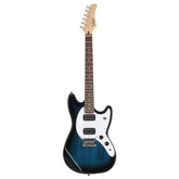 Glarry GMF Electric Guitar Laurel Wood Fingerboard HH Pickup - Blue